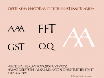 Optima nova LT Titling Initials Version 1.21 Font Sample