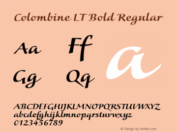 Colombine LT Bold Version 1.02;2005 Font Sample