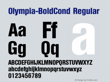 Olympia-BoldCond Regular 001.001 Font Sample