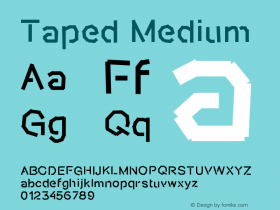 Taped Medium Version 001.000 Font Sample