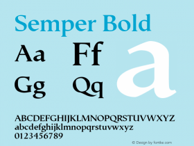 Semper Bold Version 2.01 Font Sample