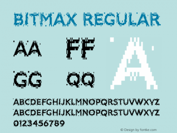 Bitmax Version 1.00; 2006 Font Sample