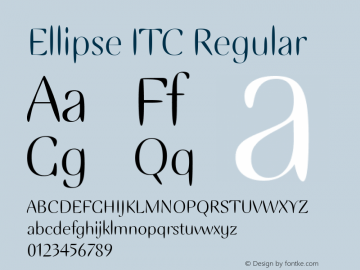Ellipse ITC Version 2.01 Font Sample