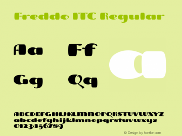 Freddo ITC Version 2.00; 2006 Font Sample