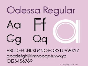 Odessa Version 2.00; 2006 Font Sample