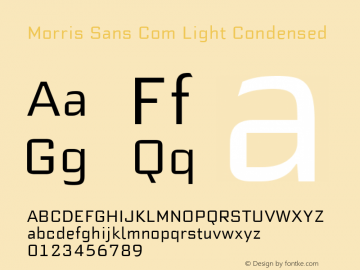 Morris Sans Com Light Condensed Version 1.01图片样张