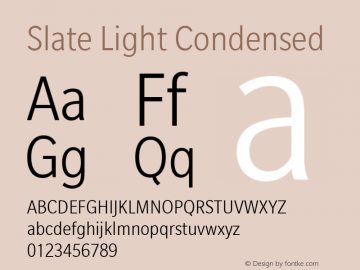 Slate Light Condensed Version 1.000图片样张