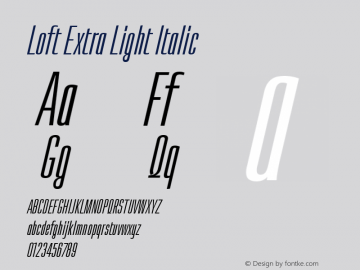 Loft Extra Light Italic Version 1.000图片样张