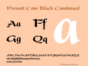 Present Com Black Condensed Version 1.01图片样张