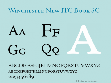 Winchester New ITC Book SC Version 1.00 Font Sample