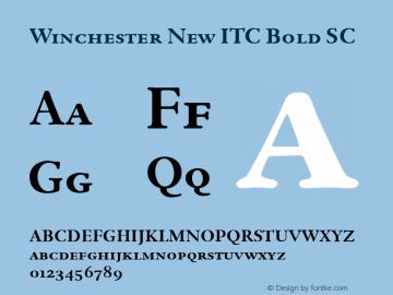 Winchester New ITC Book SC Bold Version 1.00 Font Sample