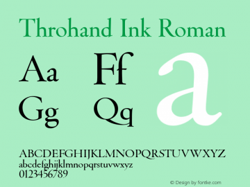 Throhand Ink Roman Version 1.00图片样张
