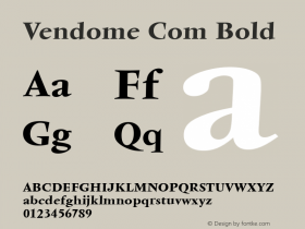 Vendome Com Bold Version 1.01图片样张