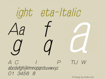 ☞EightZeta Italic Version 1.00 June 4, 2012;com.myfonts.easy.nowak.eightzeta.italic.wfkit2.version.3Rvh Font Sample