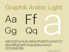 GraphikArabic-Light Version 1.1 | wf-rip DC20170820图片样张