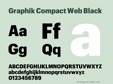 Graphik Compact Web Black Regular Version 1.1 2017 Font Sample