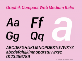 Graphik Compact Web Medium Italic Version 1.1 2017图片样张