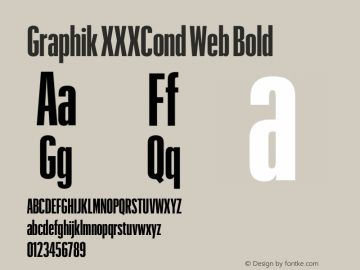 Graphik XXXCond Web Bold Regular Version 1.1 2017 Font Sample