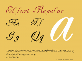 Elfort-Regular Version 1.000 Font Sample