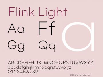 Flink-Light Version 1.000;PS 001.000;hotconv 1.0.88;makeotf.lib2.5.64775;YWFTv17图片样张