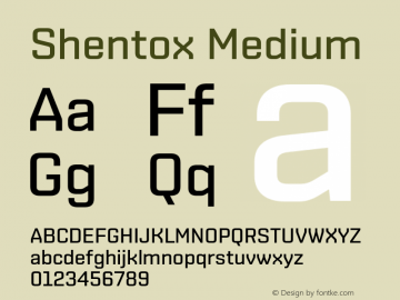 Shentox-Medium Version 1.000;com.myfonts.emtype.shentox.medium.wfkit2.47sq图片样张