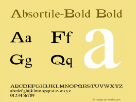 Absortile-Bold Version 001.000 Font Sample