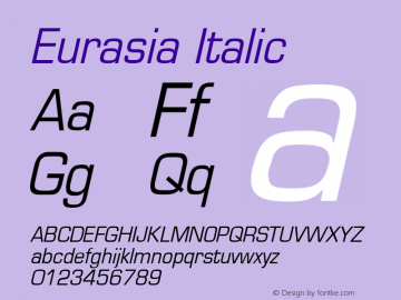 Eurasia Italic 1.0/1995: 2.0/2001图片样张
