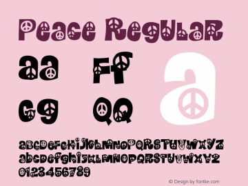 Peace Regular Macromedia Fontographer 4.1.3 3/6/03图片样张