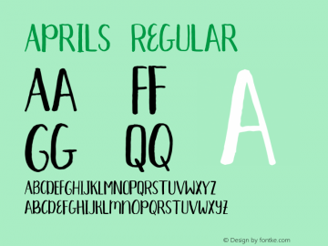Aprils-Regular 1.000 Font Sample