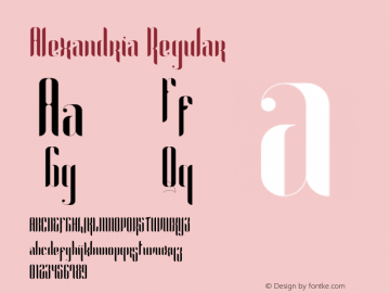 Alexandria Version 1.002;Fontself Maker 3.0.0-3 Font Sample