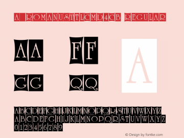 a_RomanusTtlCmD4Cb Regular 01.03 Font Sample