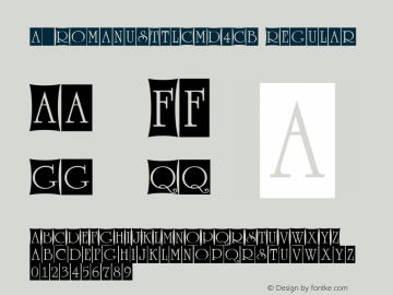 a_RomanusTtlCmD4Cb Regular 01.03 Font Sample