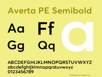 AvertaPE-Semibold Version 1.008图片样张