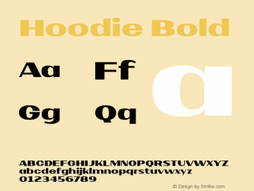 Hoodie Bold Version 1.000;PS 001.000;hotconv 1.0.88;makeotf.lib2.5.64775;YWFTv17 Font Sample