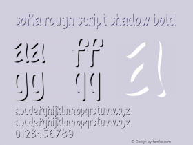 SofiaRoughScript-ShadowBold Version 001.001E Font Sample