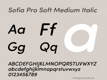 SofiaProSoft-MediumItalic Version 002.001E图片样张