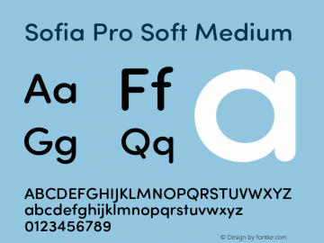 SofiaProSoft-Medium Version 002.001E Font Sample