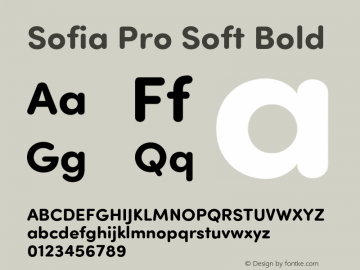 SofiaProSoft-Bold Version 002.001E Font Sample
