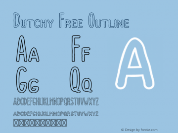 DutchyFree-Outline 1.000 Font Sample