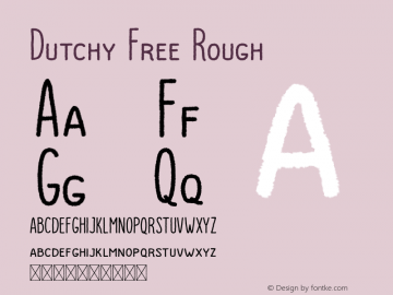 DutchyFree-Rough 1.000 Font Sample