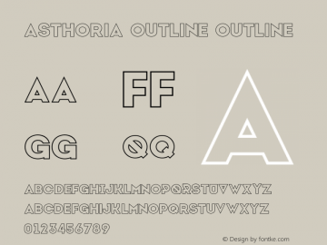 Asthoria Outline Version 1.000 Font Sample