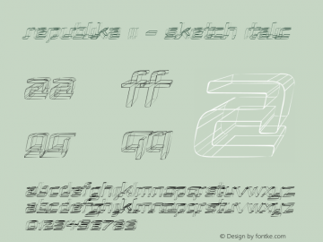 Republika II - Sketch Italic Version 1.0; 2000;图片样张