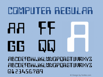 Computer Version 1.0 Font Sample