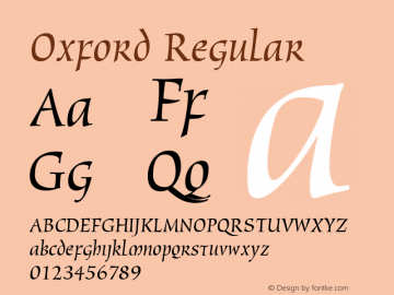 Oxford Version 1.0 Font Sample