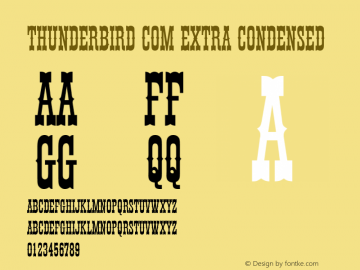 Thunderbird Com Extra Condensed Version 1.01图片样张