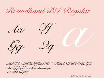 Roundhand BT Version 1.01 emb4-OT图片样张