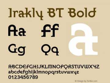 Irakly BT Bold Version 1.00图片样张