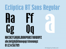 Ecliptica BT Sans Version 1.00图片样张
