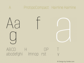 MAIIXI+ProtipoCompact-Hairline Version 1.0 Font Sample