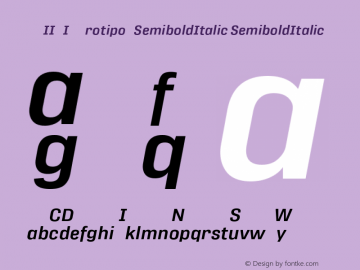 MAIIXI+Protipo-SemiboldItalic Version 1.0图片样张